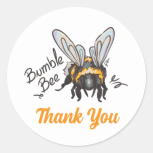 Sticker Rond Thank You Bumble Bee