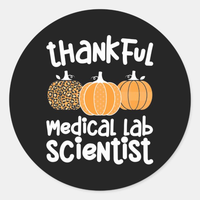 Sticker Rond Thankful Medical Lab (Devant)