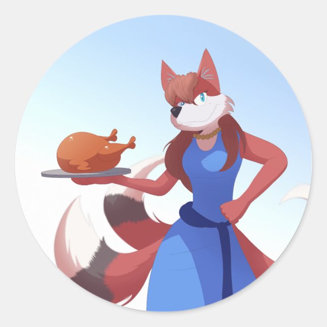 Sticker Rond Thanksgiving Anton's Mom (Devant)