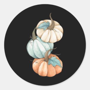 Sticker Rond Thanksgiving Automne automne saison mignonne Color