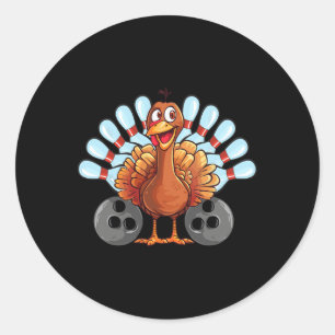 Sticker Rond Thanksgiving Bowl Strike Pin Sport Turquie B
