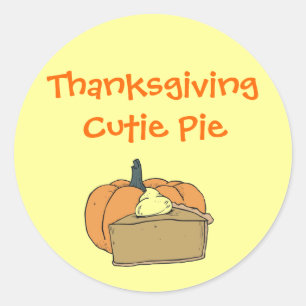 Sticker Rond Thanksgiving Cutie