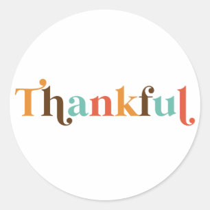 Sticker Rond Thanksgiving de la police rétro