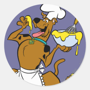 Sticker Rond Thanksgiving de Scooby-Doo de chef