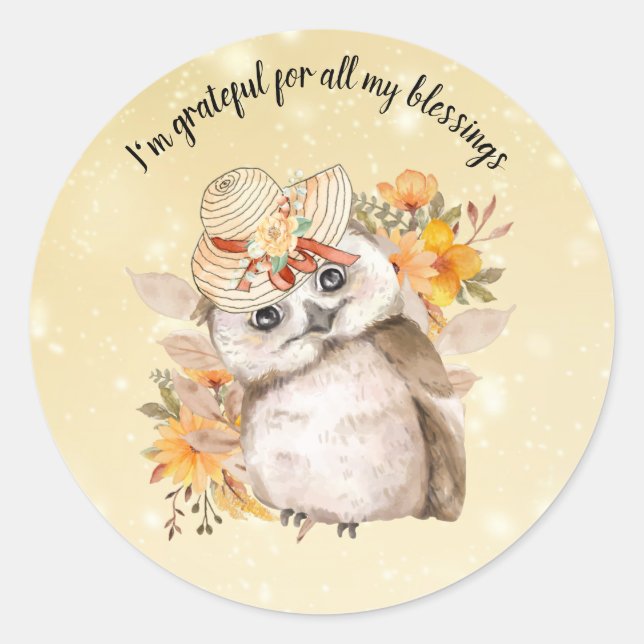 Sticker Rond Thanksgiving Decor Fall Farmhouse  (Devant)