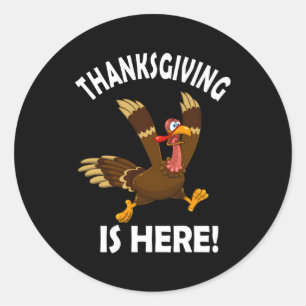 Sticker Rond Thanksgiving est là Turquie