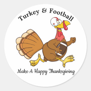 Sticker Rond Thanksgiving Football Turquie Courir