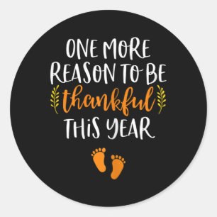 Sticker Rond Thanksgiving Grossesse Faire-part d'automne bébé R