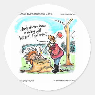 Sticker Rond Thanksgiving Turkey Living Will Drôle Cadeaux & Ca