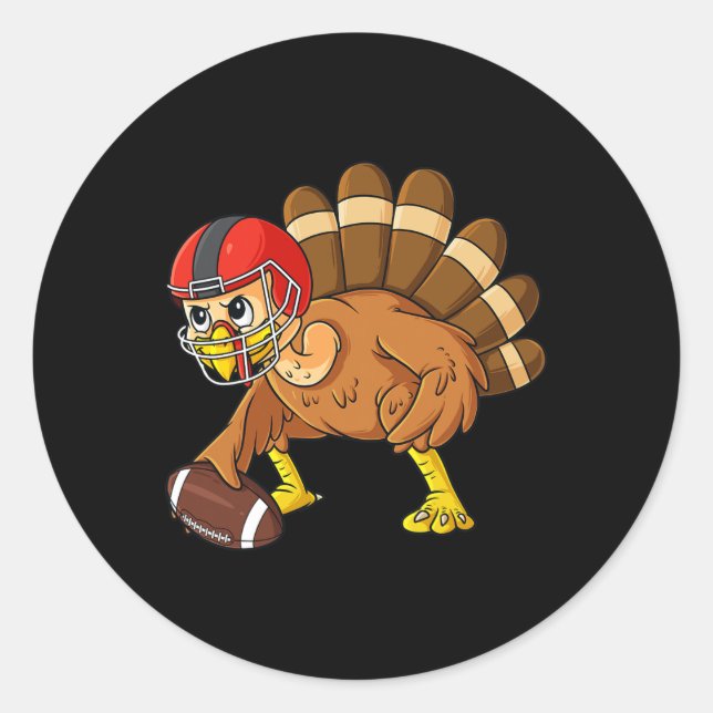 Sticker Rond Thanksgiving Turquie Centre Officiel De Football B (Devant)