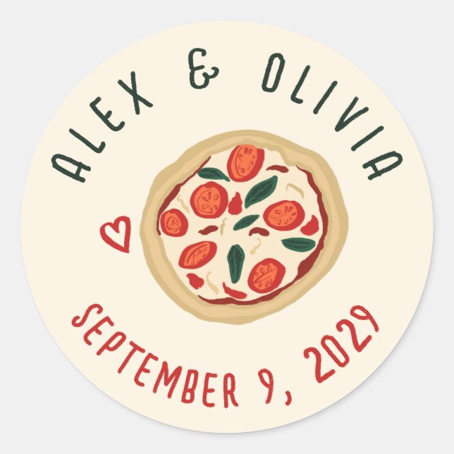 Sticker Rond That's Amore Italian Food CUSTOM Wedding  (Devant)