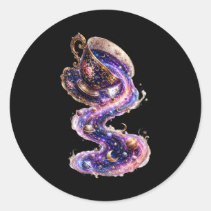 Sticker Rond Thé avec l'Univers