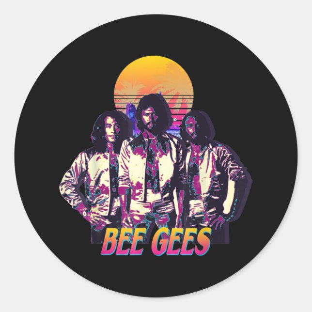 Sticker Rond The Bee Gees Live For Men And Women (Devant)