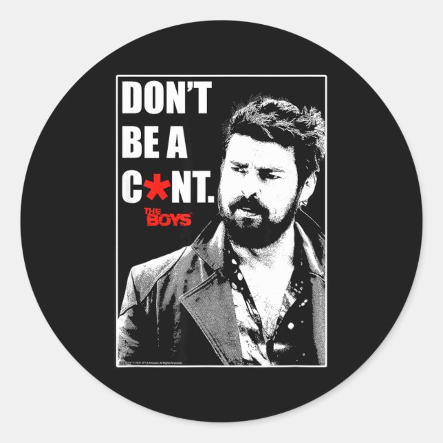 Sticker Rond The Boys Butcher Don't Be A... Small  (Devant)