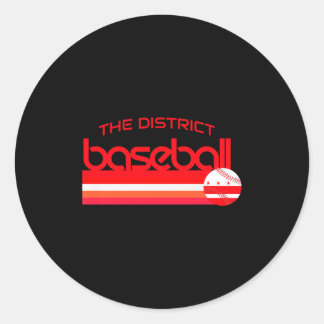 Sticker Rond The District Baseball Washington Dc Sports Fan Tea