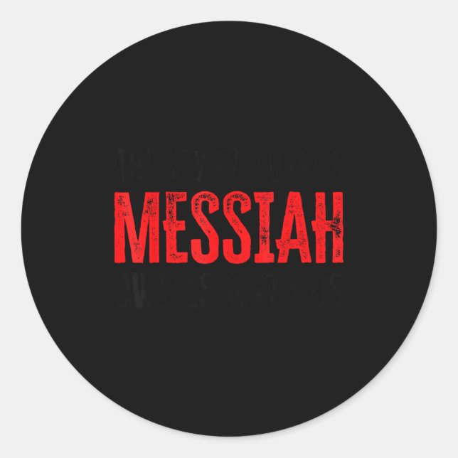 Sticker Rond The Joy Of Sukkot Messiah Dwells With Us Jewish Ho (Devant)