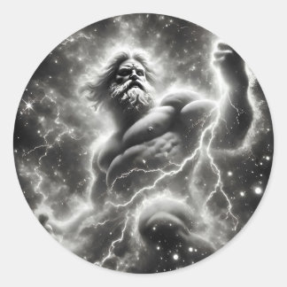 Sticker Rond  the mighty zeus