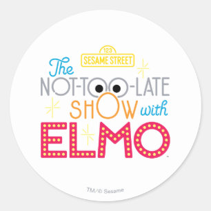 Sticker Rond The Not-Too-Late Show avec Elmo