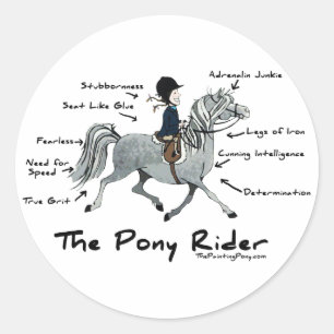 Sticker Rond The Pony Rider