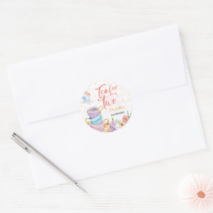 Sticker Rond Thé pour deux, anniversaire de thé