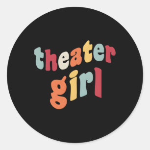 Sticker Rond Théâtre Broadway Fan Théâtre Musical