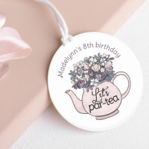 Théière florale Fête d'anniversaire girly pour une