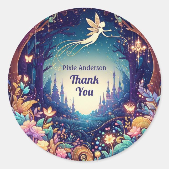 Sticker Rond Thème Fairy Fairy Party - Fairytale After Dark (Devant)