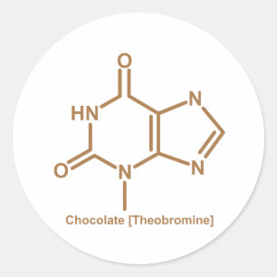 Sticker Rond Théobromine au chocolat
