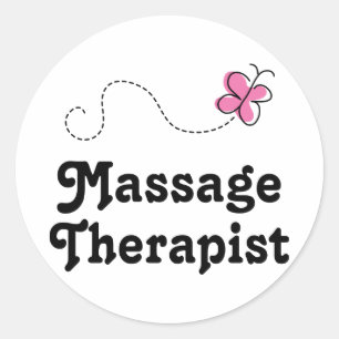 Sticker Rond Thérapeute de massage mou