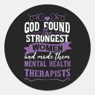 Sticker Rond Thérapeute en santé mentale Sensibilisation à la s