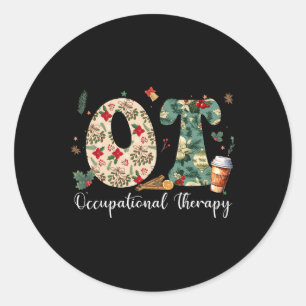 Sticker Rond Thérapeute professionnelle Noël Ot Ota Me