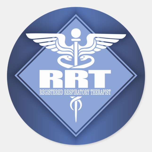 Sticker Rond Thérapeute respiratoire homologuée RRT (Devant)