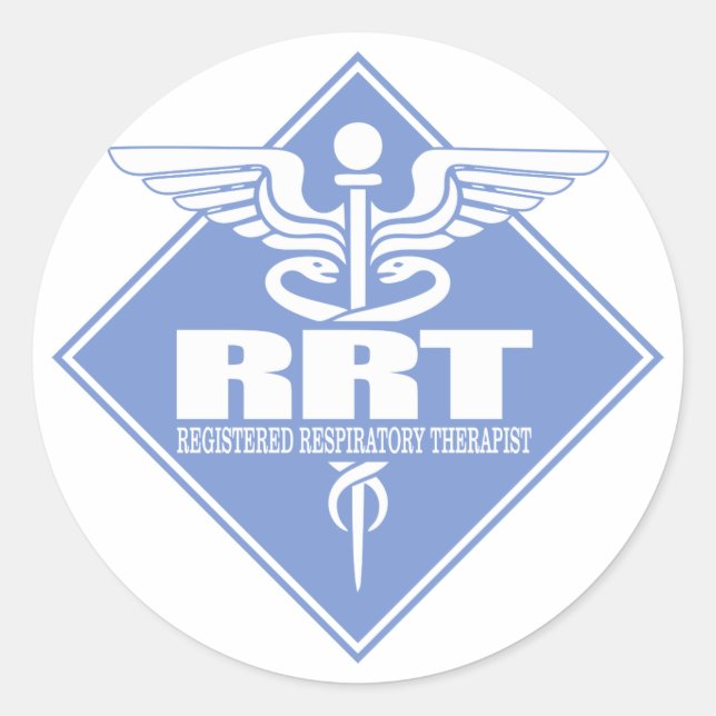 Sticker Rond Thérapeute respiratoire homologuée RRT (Devant)
