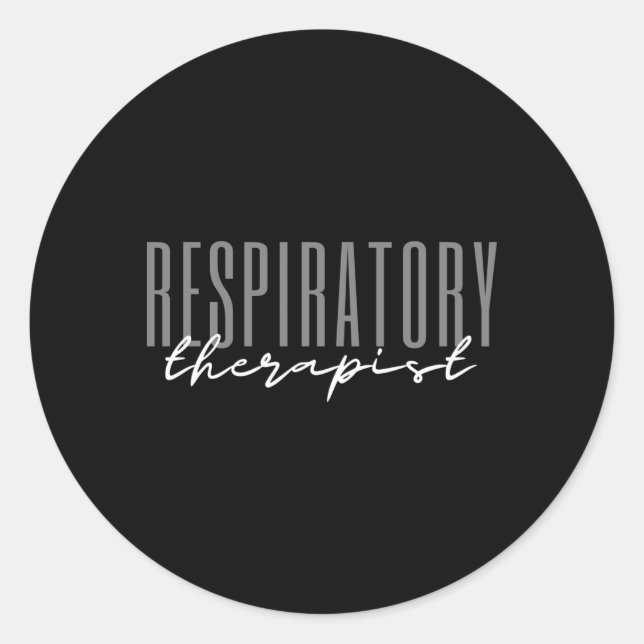 Sticker Rond Thérapeute respiratoire Ministère De La Santé (Devant)