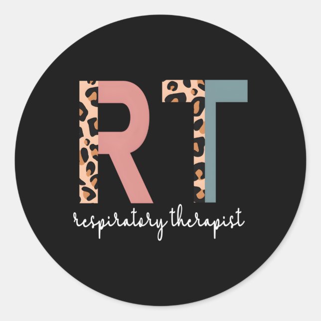 Sticker Rond Thérapeute respiratoire Rt Semaine de la thérapie  (Devant)