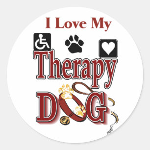 Sticker Rond Thérapie Dons des propriétaires de chiens