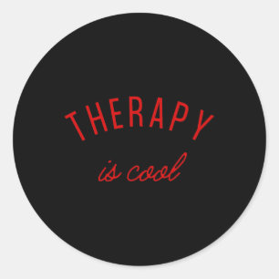 Sticker Rond Thérapie est Cool Problèmes de santé mentale Sensi