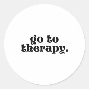 Sticker Rond Thérapie Fun Mental Health Numéro 1
