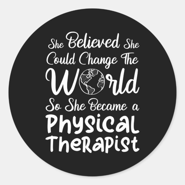 Sticker Rond Thérapie physique (Devant)
