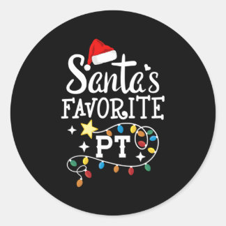 Sticker Rond Thérapie Physique Père Noël Favorite Pt