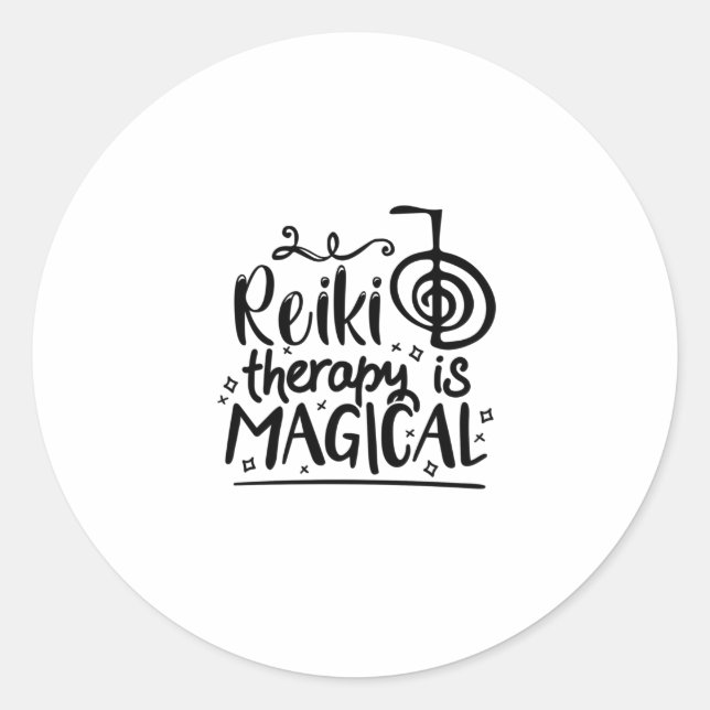 Sticker Rond Thérapie Reiki | Reiki Master Spirituel Reiki Cade (Devant)