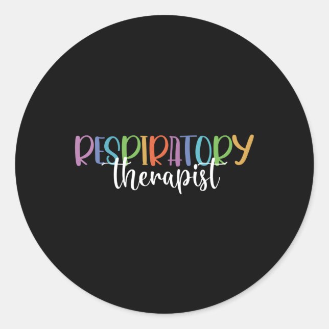Sticker Rond Thérapie respiratoire Thérapeute Rt Thérapeute Rt  (Devant)