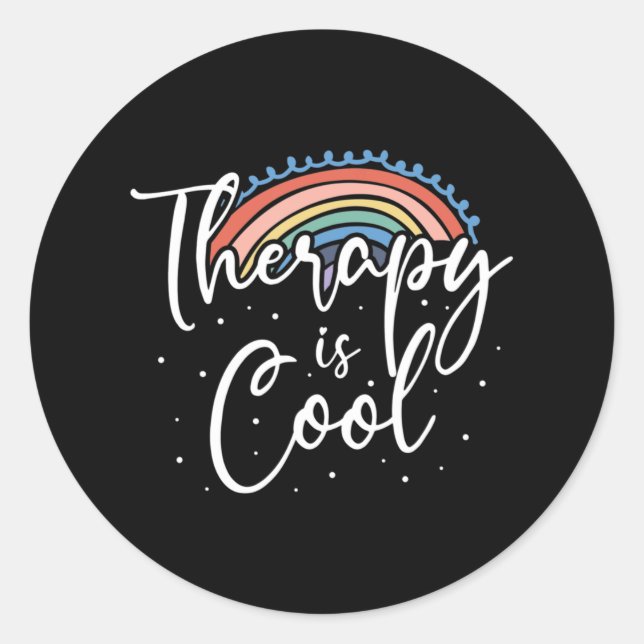 Sticker Rond Thérapies Sensibilisation à la stabilité mentale (Devant)