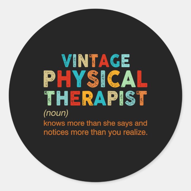 Sticker Rond Thérapiste (Devant)
