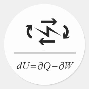 Sticker Rond Thermodynamique Première loi