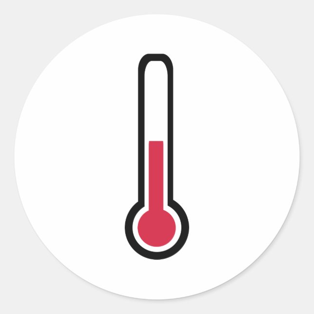 Sticker Rond Thermomètre (Devant)