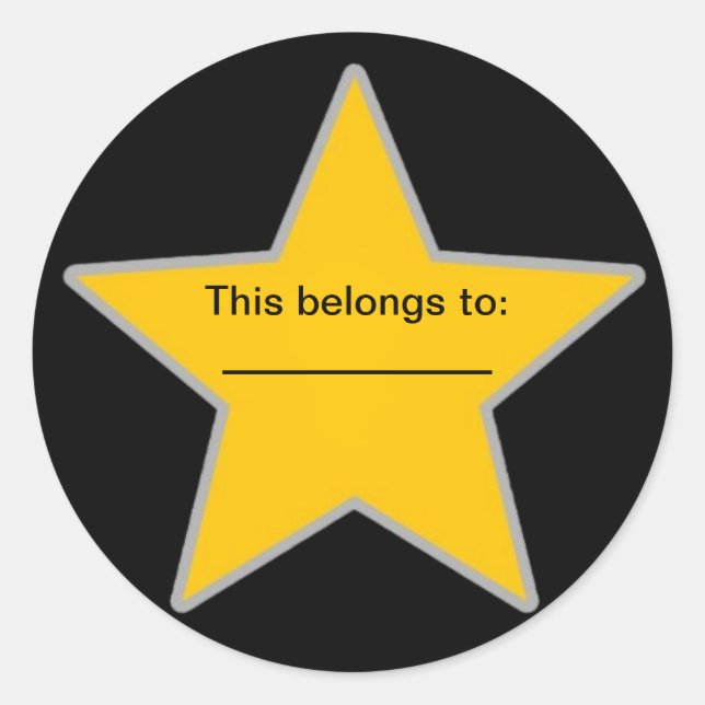 Sticker Rond This belongs to (Devant)