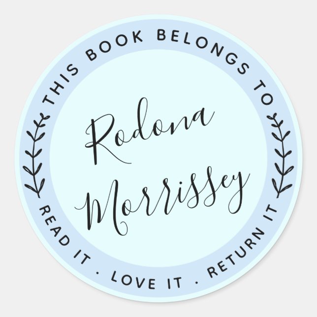 Sticker Rond This Book Belong (Devant)