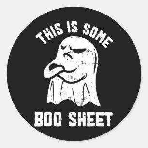 Sticker Rond This Is Some Boo Sheet Halloween Ghost Funny Men W