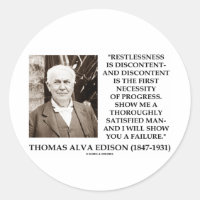 Thomas Edison Agitation Mécontentement Progrès